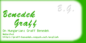 benedek graff business card